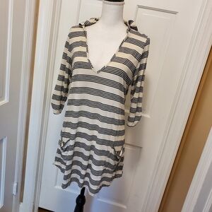 Lilly Bleu Striped swim cover up size large